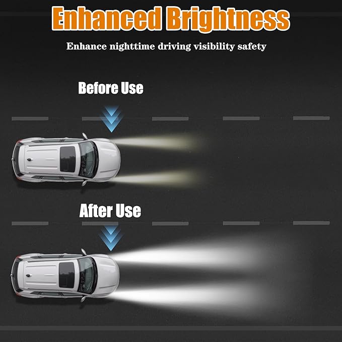 Ciirvoe Automotive Headlight Restoration Kit - Refurbishing Fluid & Polishing Cleaner for Oxidized, Yellowed Headlamps, Enhanced Hydrophobic Coating for Superior Gloss & Protection on All Vehicles