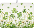 ABSOP St Patrick's Day Dish Drying Mat 18 x 24 Inch Green Clover Dish Drainer Rack Mat Absorbent Microfiber Mats for Shamrock Dish Pad Spring Lucky Dish Pad for Kitchen Bar Decor