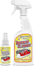Grandma's Secret Sneaker Cleaner - for Rubber, Canvas, Leather, Stain Remover Spray Removes Dirt, Grime, Grass - Cleaner for Outdoor Shoes, Slippers, Moccasins - 16oz & 3oz Combo