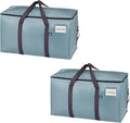 VENO 2 Pack Moving Bags, Upgraded Heavy Duty, Moving Boxes Alternative, Packing Storage Supplies for Dorm Room Essentials with Zipper for Clothes, Large Totes for Packaging (Light Blue, 2 Pack)