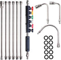 Xiny Tool Pressure Washer Extension Wand, 10 Pack Power Washer Lance with 5 Atomization Nozzle Tips,1 Gutter Cleaner Attachment Curved Rod, 1/4" Quick Connect, 4000 PSI