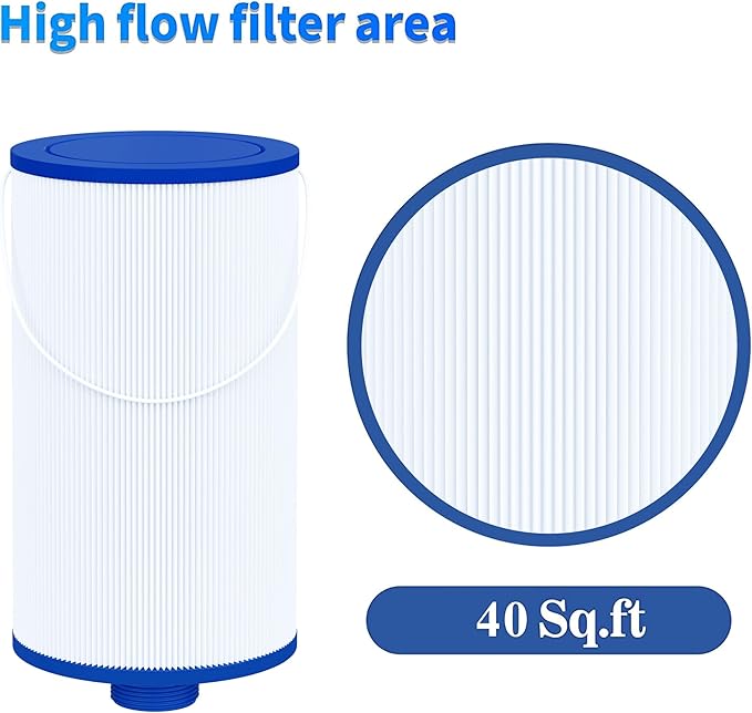 Cryspool® 2402 Filter Compatible with Watkins 303279(not 303263), FC-2402, Free Flow and Lifesmart Hot Tub Filter, 1 1/2" Finer Thread Spa Filter Cartridge, 2 Pack