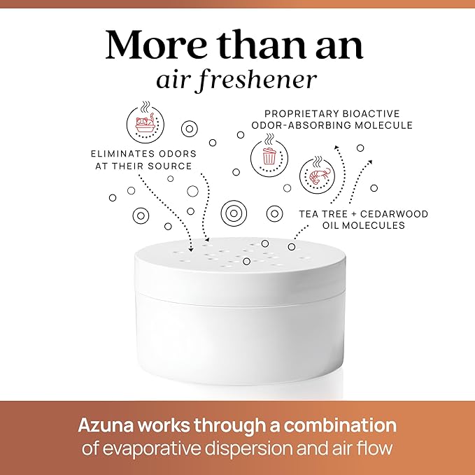 Azuna Pet Odor Eliminator for Strong Odor Gel | Plant Powered Australian Tea Tree Oil | Dog and Cat Room Deodorizer | Pet and Child Friendly | Cedarwood Scent | 8oz Pod