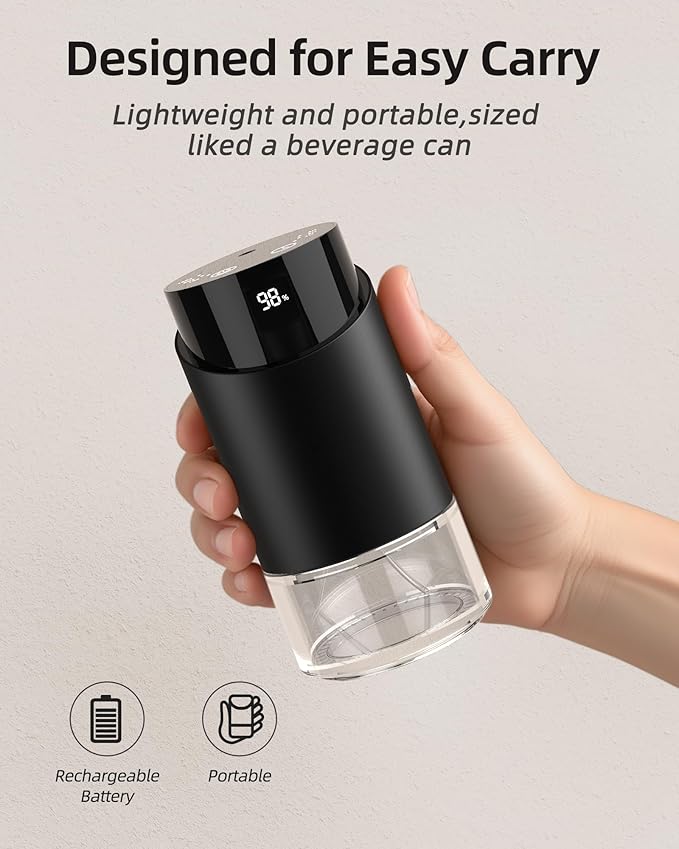 Waterless Essential Oil Diffuser Aromatherapy Scent Diffusers for Home Large Room, Bedroom, Car, Office, Battery Operated Mini Portable Air Freshener, 3 Countdown Timers & 3 Mist Levels