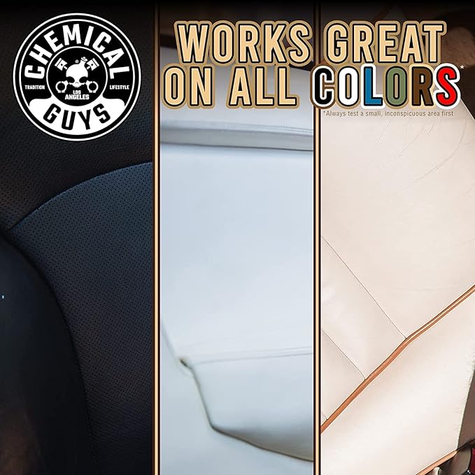 Chemical Guys Leather Cleaner and Conditioner Kit - Car Cleaner and Conditioner, Safely Cleans & Conditions Leather Car Interiors, Furniture, Shoes, Boots, Bags, Apparel & More, 2 Bottles (16 oz Each)