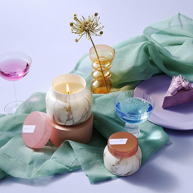 Capri Blue Modern Marble Jar Candles - Luxury Scented Candles for Home - Long Lasting Soy Wax Blend - Scented Home Decor Gifts - Havana Vanilla (8 oz)