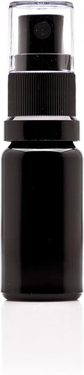 Infinity Jars 10 Ml (.34 fl oz) Black Ultraviolet Glass Fine Mist Spray Bottle Cleaning Products Refillable Containers Homemade Perfume Blends Room, Sprays Bath Beauty Hair, Screw Top Bottles