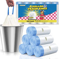 T.FORING Small Trash Bags 4 Gallon with Drawstring, 1.1 Mil 15 Liter White Thick Unscented Small Plastic Garbage Bags for Bathroom, Wastebasket Liners for Toilet Home Office and Bedroom (4 Gal-120)