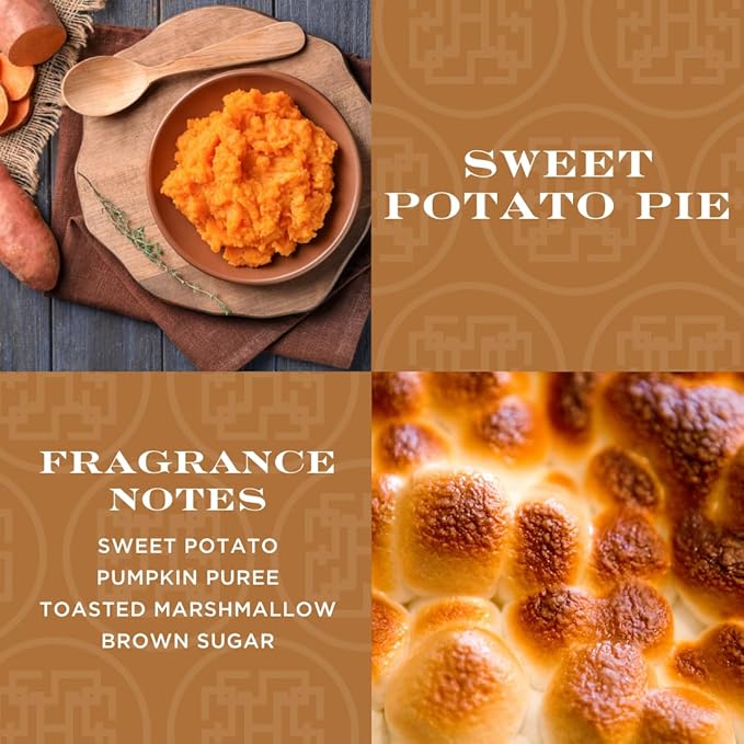 HomeWorx by SLATKIN + CO. Candle- Sweet Potato Pie, 18 oz. Premium Scented Candle - 30-55 Hours Burn Time