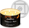 4EVER Scented Candles | 4-Wick 18oz Soy Wax Candle | Up to 50Hrs Clean Burn | Aromatherapy Candles for Home Scented | Gifts for Women & Mom, Tobacco Noir