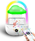 Weljoy Aromatherapy Essential Oil Diffuser Rainbow Rain Cloud Micro Humidifier Water Drip Mushroom Diffuser with Running Lights Rain Sounds for Sleeping-Tabletop Water Fountain&Night Light