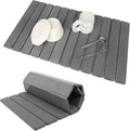 Stone Drying Mat for Kitchen Counter, Stone Dish Drying Mat Foldable, Super Absorbent Diatomaceous Earth Quick-drying Draining Mat for any Kitchen Countertop (Dark Gray B, 23.6”x15.4”)