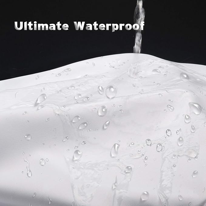 Titanker Fabric Shower Curtain Liner Washable, 72 x 65 Inches, White Shower Liner Fabric with 2 Magnets, Bathroom Polyester Shower Liner Waterproof Soft Lightweight, White