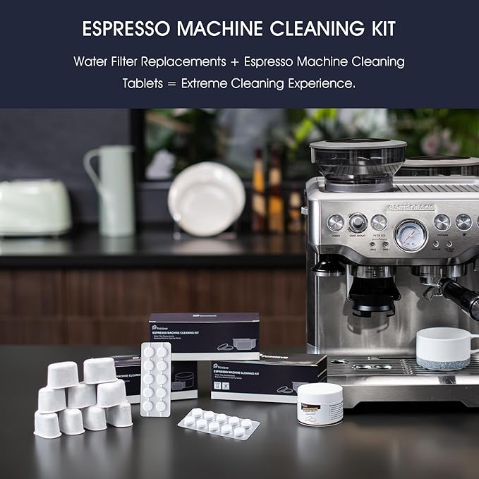 possiave 12-Pack Charcoal Water Filters and 10-pack Cleaning Tablets for Breville Espresso Machines, Breville Cleaning kit - Espresso Accessories