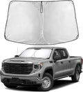 EcoNour Windshield Sun Shade Compatible for Chevrolet Silverado/GMC Sierra 2019–2026 | Full-Size Pickup Front Window Sunshade | Foldable Sun Visor Protector | Blocks UV Rays & Reduces Heat
