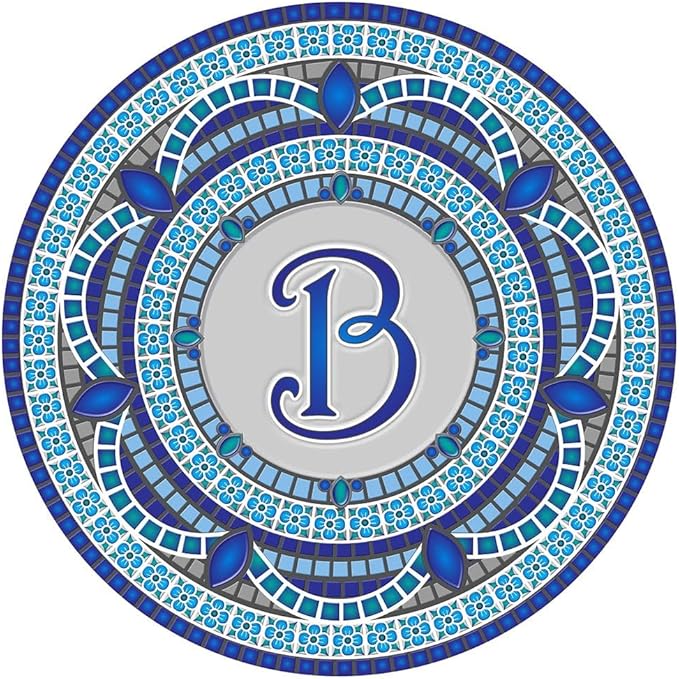 Skip's Garage Custom Monogram Decorative Pool Art - Mosaic Pool Art - Choose Your Size & Personalization - Easy Drop-in Installation