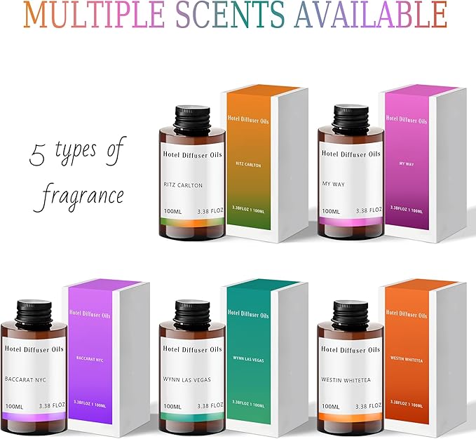 Hotel Collection Diffuser Oil Refill Scent Inspired by The Conic 5-Star Hotel Coastal Blend No.1014,Essential Oils for Diffusers for Home Hotel Scents for Home,Waterless Essential Oil Diffuser