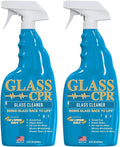 Glass CPR 2-in-1 Glass Cleaner & Water Repellent (22oz) | Deep Cleaning for Glass, Mirrors, Windows, Windshields, Shower Doors (2 Pack)