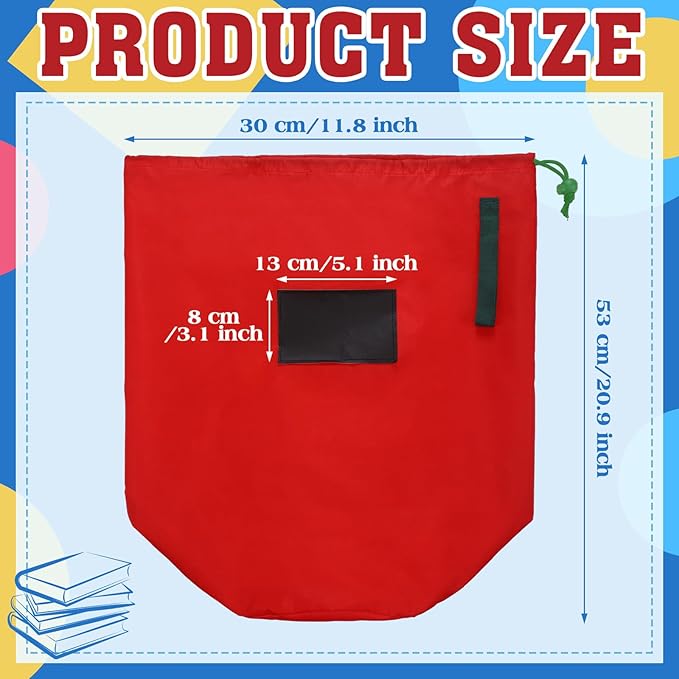 6 Pcs 21 x 12 Inch Red Inflatable Decorations Storage Bag Waterproof Inflatable Decorations Storage Bag Christmas Storage Containers for Holiday Ornaments Accessories Gift Organizer