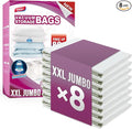 TAILI 8 Pack Vacuum Storage Bags for Comforter and Blankets, XXL Jumbo Vacuum Seal Bags for Bedding (47x39 Inch), Huge Space for Toy, Bedding, Pillows, Save More Closet Space