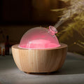Wanlola 280ml Glass Essential Oil Diffuser with Natural Wood Base, The 2025 Upgrade Aromatherapy Diffusers for Home, Cool Mist Air Aroma Diffuse Humidifier with 7 Color Lights for Office, Bedroom