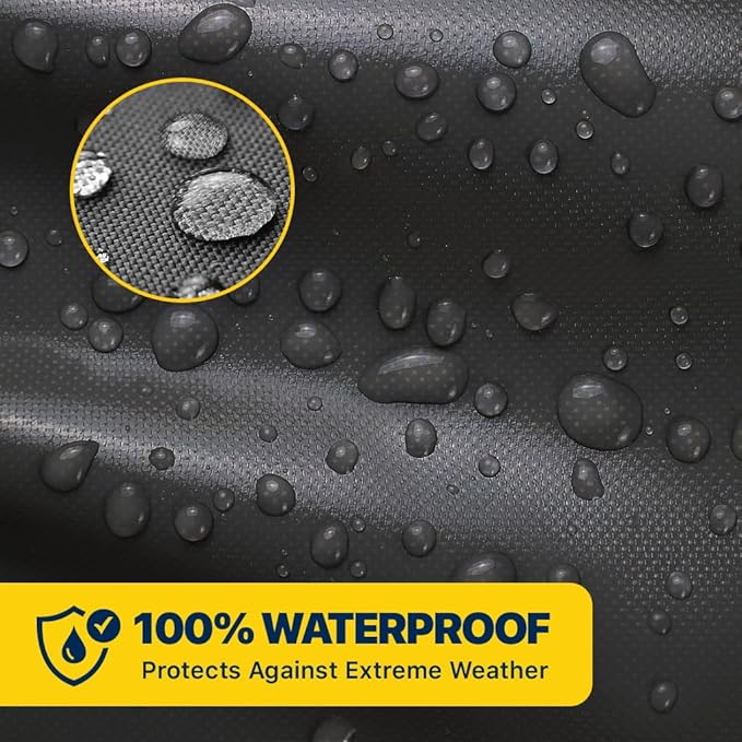 Seal Skin Covers Waterproof Hot Tub Cover, Heavy Duty Outdoor Spa Protector with Air Vents, Padded Handles, Adjustable Cord, Straps & All Weather Protection (Black, 85"L x 85"W x 20"H)