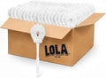 LOLA Toilet Bowl Brush w/Curved Head, 36 Pack, Coated Wire, Durable Poly Bristles, Reaches Under Toilet Bowl Rim