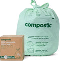 Compostic Home Compostable Trash Bags, 13 Gallon Tall Kitchen Rubbish Bags, Extra Strong & Quickly Breaks Down, 100 Count