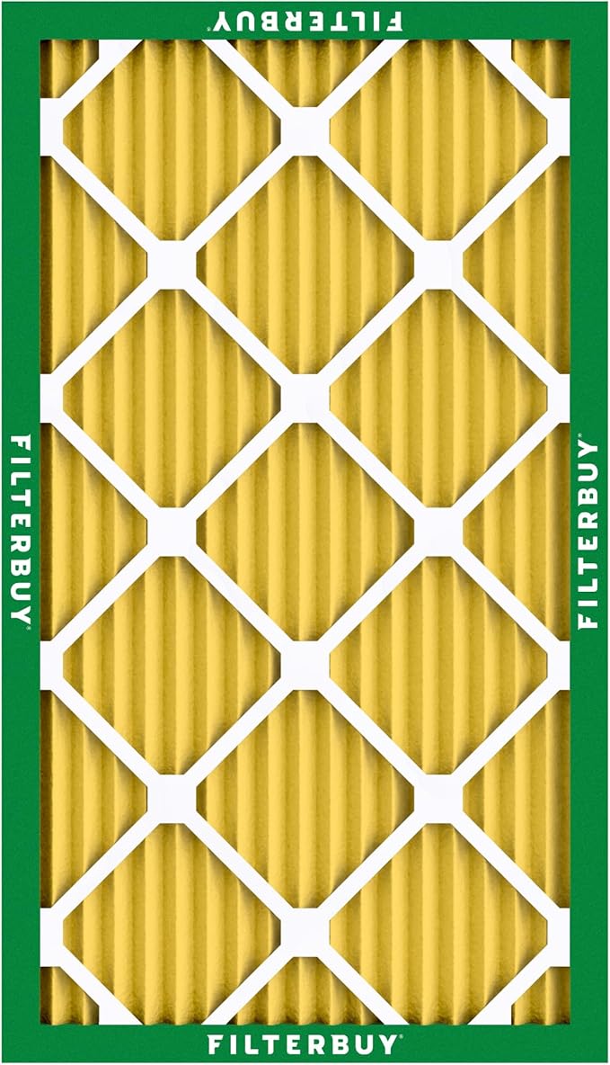 Filterbuy 10x25x1 Air Filter MERV 11 Superior Pet & Allergy Defense (2-Pack), Electrostatic Pleated HVAC AC Furnace Filters Replacement, Made in USA (Actual Size: 9.75 x 24.75 x 0.75)