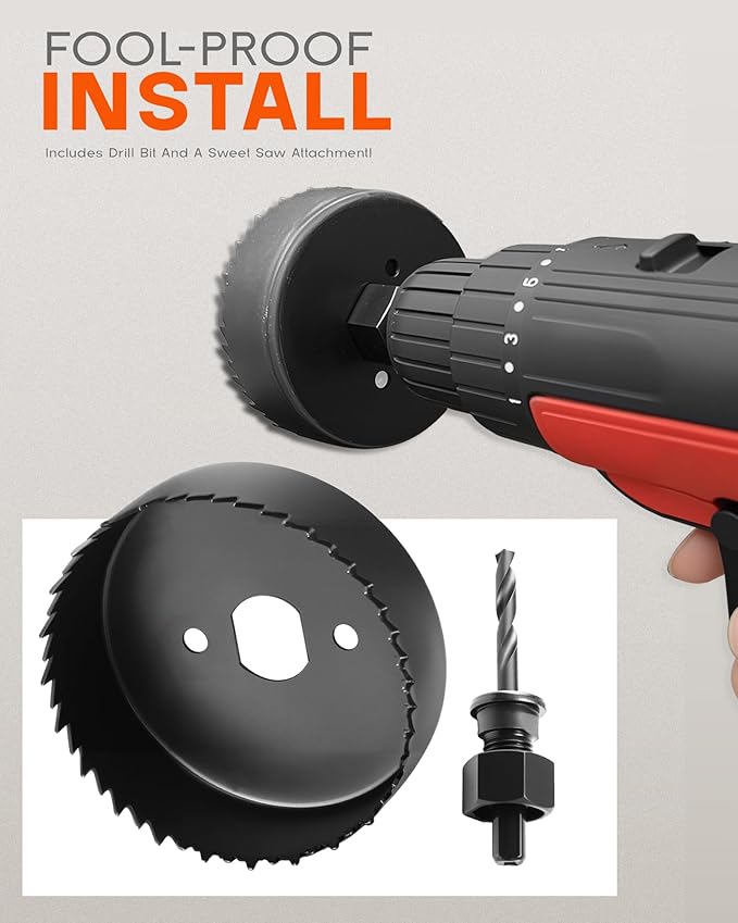 in-Wall Cable Management Kit – Includes Power & Low Voltage Cable Management – Hide Wires Easily with Prewired Design & Hole Saw Drill Attachment for Quick Installation