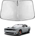 EcoNour Windshield Sun Shade Compatible for Dodge Challenger (2015-2026) | 4-Layer Front Window Shade for Coupe Models | 240T Sunshade Accessories | UV & Heat Blocker for Challenger Windshield
