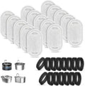 15+15 Pack Cat Water Fountain Filters, Pet Water Fountain Filters Replacement for Dog/Cat Stainless Steel Fountain 108oz/3.2L& 67oz/2L, 10 Months Set to Keep Drinking Fresh