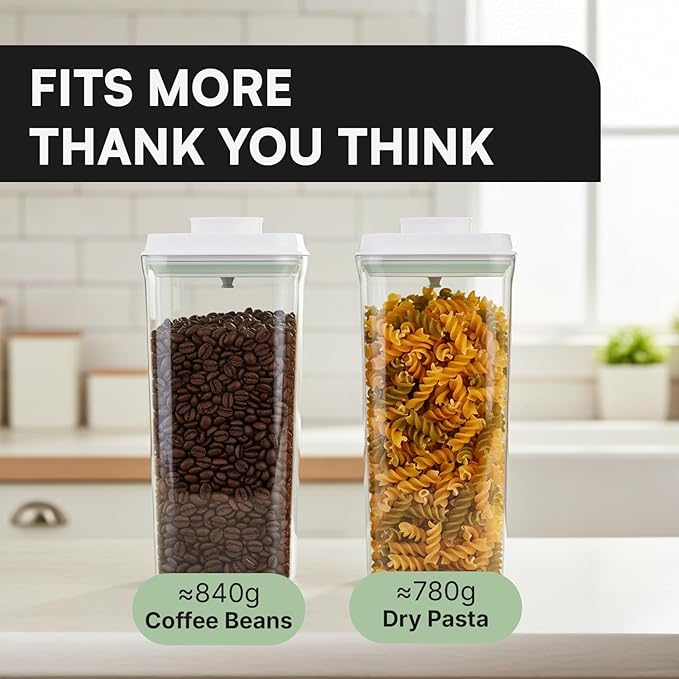 iChewie Bop Top | Airtight Meal Prep Containers with Lids | Food Storage Container Sets | Snack and Overnight Oats Fridge Organizer | Pantry and Kitchen Organization