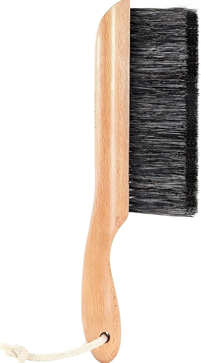 BFWood Horse Hair Hand Broom, Woodworking Bench Cleaning Brush, Fireplace Dust Brush, Hand Broom for Shop, Furniture, Carpet, Car Wash, Sweeping, Workspace, Exhibition-Hall, Upholstery