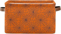ALAZA Spider Web Orange Cute Halloween Foldable Storage Box Storage Basket Organizer Bins with Handles for Shelf Closet Living Room Bedroom Home Office 1 Pack