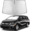 EcoNour Windshield Sun Shade Compatible for Honda Odyssey 2011–2017 | Minivan Front Window Sun Visor Protector | Foldable Sunshade | UV & Heat Blocking | Keeps Cabin Cool