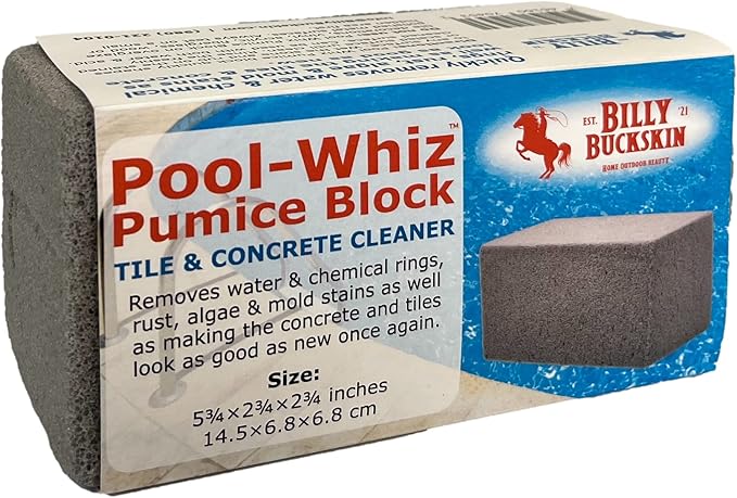 Pool-Whiz Pumice Block for Pool (12-Pack) | Pool Tile & Concrete Cleaner | Pumice Stone for Cleaning Spas, Water Features & Bathroom Floors | Cleaning Block for Rust & Stains by Billy Buckskin
