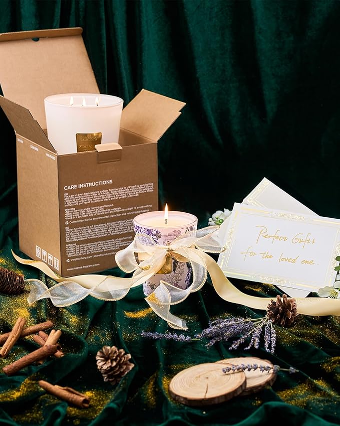 M&SENSE Rosemary Eucalyptus Soy Candle, 14.1oz 60H Long Lasting, Aromatherapy Candle for Bathroom Freshness Winter Home Decor Housewarming Gifts