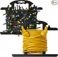 Ripeng 2 Pcs ABS Heavy Duty Extension Cord Storage Reel, Portable Christmas Light Storage Cord Organizer, Portable Hose Organizer Wrap-holds 100 Feet, H-shape Reel (Black)