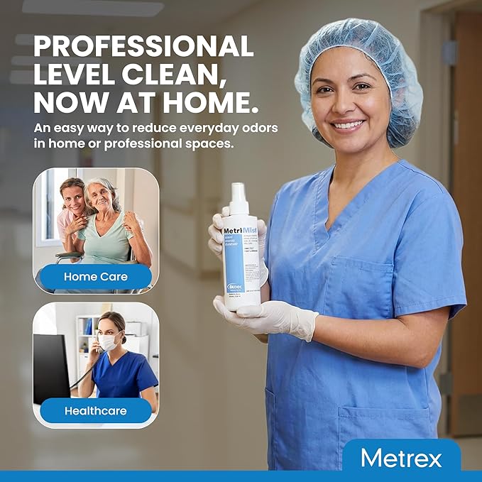 Metrex MetriMist Natural Aromatic Deodorizer Spray, 8 oz Bottle – Non-Toxic, Environmentally Friendly Odor Eliminator Spray & Room Deodorizer for Healthcare & Facility Use (Pack of 1)