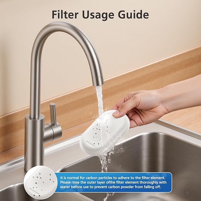 32 Pack Cat Water Fountain Filters for 108/3.2L& 67oz/2L Stainless Steel Pet Water Dispenser Cat/Dog Fountain Filter Replacement(16 Filters & 16 Sponges)