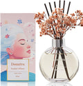 Flower Reed Diffuser Set 5.07oz Satin Rose Scent Diffuser with Sticks Home Fragrance Reed Diffuser for Bathroom Shelf Decor