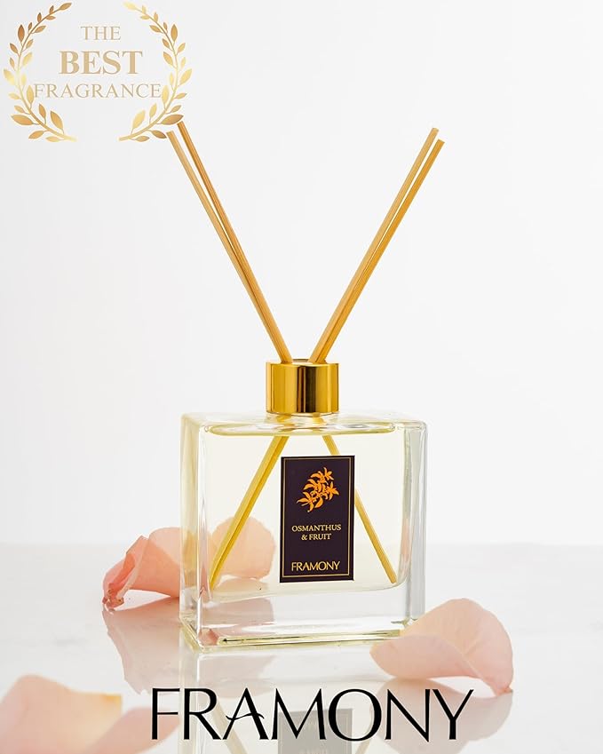 Osmanthus & Fruit Reed Diffuser - Golden Hour Luxury Hotel Scent, Sun-Drenched Apricot & Peony Floral, Exotic Boutique Home Fragrance, 6.4 fl oz(Osmanthus & Fruit)