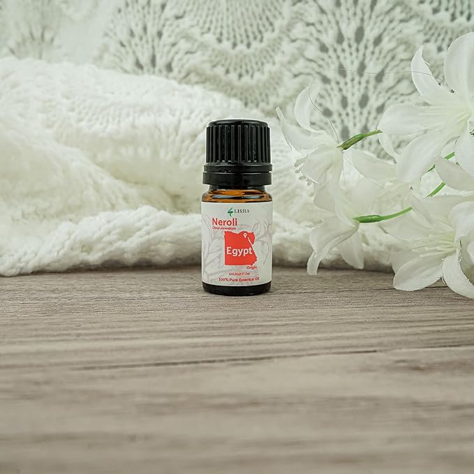Neroli Essential Oil - Direct from Egyptian Nile Delta Farms - Steam Distilled - Aceite Azahar for Aromatherapy, Massage, Diffuser, DIY Candle and Soap Making - 2lbs