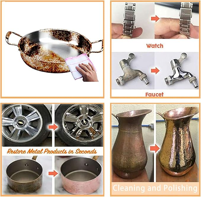 Instashine Metal Polish Cream, Ultimate Metal Polish Cream, Fixini All Metal Polish Cream, Instashine Metal Polish, Ultimate Metal Polishing Cream for Stainless Steel/Aluminum/Brass/Copper (10Pcs)