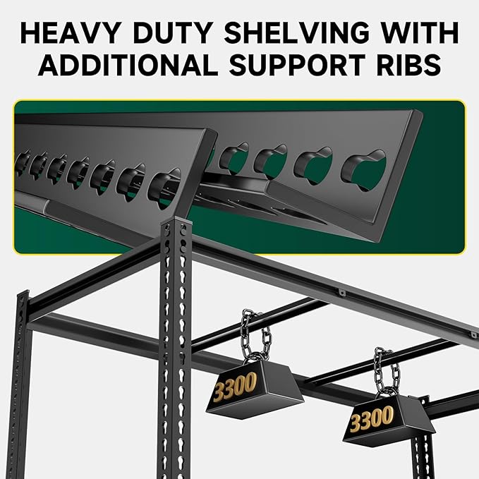cynnda 5-Tier 60" W X 24" D X 72" H Storage Shelves 3000LBS Garage Shelving Metal Storage Racks and Shelving Adjustable Heavy Duty Shelf Units for Basement Industrial(Black)