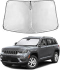 EcoNour Windshield Sun Shade Compatible for Jeep Grand Cherokee 2011–2026 | SUV Front Window Sun Visor Shield | Heavy-Duty Foldable Sunshade | Blocks UV Rays & Reduces Cabin Heat