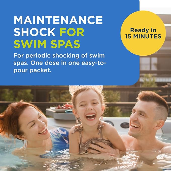 FROG Maintain for Swim Spas - Non-Chlorine Shock for use with Swim Spa FROG @Ease Floating System - Single Dose Packets for Easy Swim Spa Maintenance & Treatment - 6 Pack