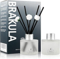 Brakula 2 Pack Reed Diffuser Set, Eucalyptus & Mint Scented, Home Fragrance with 14 Sticks Bathroom Decor, Reed diffusers for Home 6.76 fl oz (Eucalyptus & Mint)
