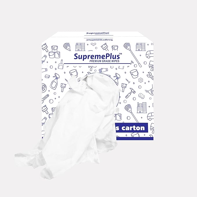 Premium White T-Shirt Cleaning Rags (600 lbs. Pallet 120x5 lbs. Box of Rags) – White Cotton Rag for Cleaning, Staining, Painting, Oil, Grease & Dust Removal – Shop Rags Bulk